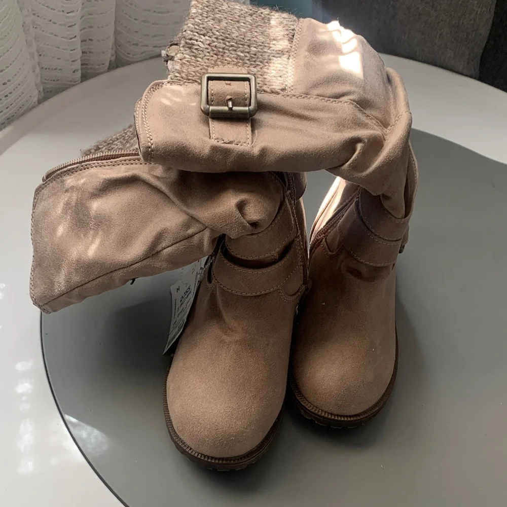 Sugar Kids  girl Tan Buckle Boots